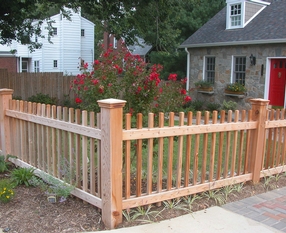 Picket with 6 x 6 capped posts - Arlington
