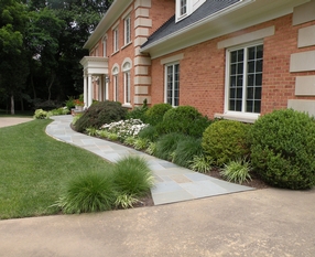 Curving Flagstone Walk